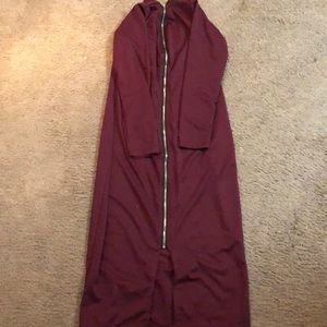 Burgundy/Maroon fitted dress
